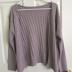 Purple cardigan